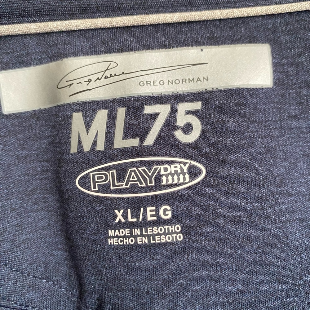 Men’s Greg Norman ML75 Play Dry Navy Short Sleeve Polo Size XL‎ - Picture 3 of 6